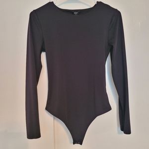 NWOT Express Body Contour Black Double Layered Longsleeve Bodysuit Small